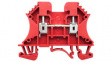 RND 205-01323 Screw Clamp Terminal Block, 2 Poles, 0.5 ... 2.5mm\x1a, Red