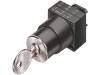 3SB3000-4PD01, Переключатель: поворотный с ключом; 3; 22мм; черный; IP65; O22,5мм, Siemens