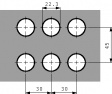 3SB3206-0AA61 Illuminable Flat Pushbutton White with contact elements and