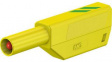 22.2657-20 Stackable Banana Plug 4mm Green / Yellow 32A 1kV Nickel-Plated