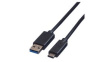 11.02.9010 Cable USB-A Plug - USB-C Plug 500mm USB 3.0 Black