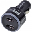 MX-JDL003-11 Mini 2 port USB car charging adapter black