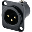 AC3MMDZB-AU XLR, Receptacle, 3 Poles AC Soldering Connection Black
