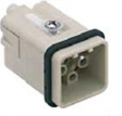 CQM 12 CQ , 12 poles + earth, male insert, for male contacts 10A, EN 61984 (2001-11)