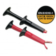 AC220 Crocodile clip set red/black, CAT IV 600 V / CAT III 1000 V