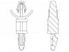 8G813V42496 Дистанц PCB; полиамид 66; Дл: 6,4мм; защелка / защелка; UL94V-0