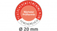 6929 Inspection Plate, 8 sheets/120 labels diam. 20 mm, Red