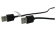 RND 765-00073 USB A Plug to USB A Plug Cable 1m Black