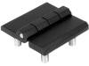 3.ZN60.002 RAL-9005 Петля; Шир:40мм; сплав алюминия и цинка; черный; H:40мм