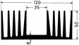KS120.9-50E Теплоотводы 50 mm 1.6 K/W @ 25 W черный анодированный