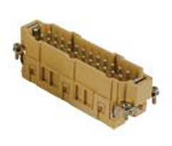 JCSEM 24, JCSE - JSE, 24 poles +earth, male insert, with male contacts, tinned, ILME