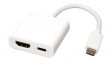 12.03.3211 Video Adapter, USB C Plug - HDMI Socket/USB C Socket, 100mm