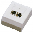 JE308C6-FSDXX Surface-mounted socket 2x RJ45 Cat.6 shielded