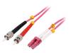 FP4LT00, Разъем: световодный; patchcord; ST, LC; на защелки; Кат: OM4; "папа", LOGILINK