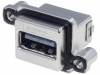 MUSBR-A511-30, Гнездо; USB A; MUSB; на панель, на провод; THT; прямой; IP68, Amphenol
