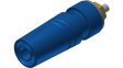 SAB 2640 LK Au blue Laboratory socket diam. 4 mm Blue CAT III 40 mm