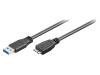 95734 Кабель; USB 3.0; вилка USB A, вилка micro USB B; 0,5м; черный