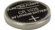 1516 - 0005 Lithium Button Cell Battery,  Lithium Manganese Dioxide, 3 V