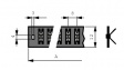 12/8 SL10 Soldering block 1x10 pole Hard Paper 1 x 10