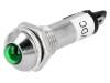 IND8-24G-A, Индикат.лампа: LED; выпуклый; 24ВDC; Отв: O8,2мм; IP40; под пайку, Ninigi