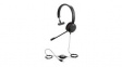 4993-829-409 Headset, Evolve 20, Mono, On-Ear, 7kHz, USB, Black