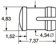 SMQ 250GTP Линзы для СИД зеленый 3 mm