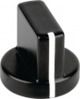 5581.4631 Aluminium wing knob with line black 17.4 mm