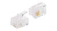 PCB44 Modular Plug, RJ11, 4 Contacts, 4 Positions