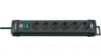 1951160100 Outlet Strip 6 Schuko Type F Black CEE 7/4