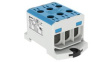 VC05-0236 Insulated Universal Connector, Screw, 3 Poles, 1kV, 160A, 1.5 ... 50mm², Blue / Grey