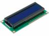 RC1602B-BIW-CSV Дисплей: LCD; алфавитно-цифровой; STN Negative; 16x2; голубой; LED