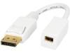 CV0040, Адаптер; вилка DisplayPort, гнездо mini DisplayPort; белый, LOGILINK