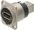 NAUSB-W Адаптер; гнездо USB A-спереди, гнездо USB B-сзади; Верс: USB 2.0