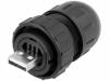 DCC-USBAB-310 Вилка; USB A; Data-Con-X; на провод; прямой; Верс: USB 2.0; 8,85мм