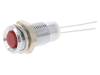 M.5030R, Индикат.лампа: LED; выпуклый; Отв: O8мм; на печатную плату; латунь, Mentor