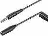 50016, Кабель; гнездо Jack 6,35мм, вилка Jack 6,35мм; 5м; черный; 28AWG, Goobay