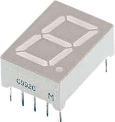 ELS516SURWA/S530-A3, 7-segment LED-display red 13.2 mm THT, Everlight