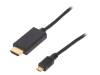 AK-300307-015-S, Адаптер MHL; USB 2.0; вилка HDMI, вилка micro USB B; 1,5м; 28AWG, ASSMANN