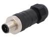 11591 RSC 5/9 Вилка; M12; PIN: 5; "папа"; код A-DeviceNet / CANopen; на провод