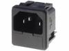 IEC-G-1, Разъем: питания AC; IEC 60320; C14 (E),1 предохранитель; гнездо, ADAM TECH