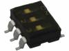 A6S-3102-H, Переключатель: DIP-SWITCH; Кол-во секций:3; ON-OFF; 0,025A/24ВDC, Omron