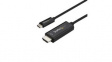 CDP2HD1MBNL Video Cable, USB-C Plug - HDMI Plug, 3840 x 2160, 1m