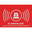 AU1323 Sticker "Alarmanlage" GER 74 x 52.5 mm