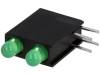 L-7104GE/2GD, LED; в корпусе; Кол-во диод:2; 3мм; THT; зеленый; 12-30мкд; 40°, Kingbright