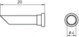 LT 44C Soldering Tip Round shape beveled 45° 4 mm
