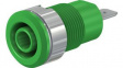 49.7044-25 Safety Socket 4mm Green 24A 1kV Nickel-Plated