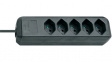 1157002 Eco-Line Power Strip, 2 m, Black