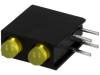 L-7104FO/2YD LED; в корпусе; Кол-во диод:2; 3мм; THT; желтый; 5-15мкд; 40°