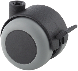 A525PJI050L51-8, Steering castor with brake 50 mm, Tente