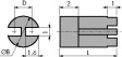 LEDS1E-3-01 LED spacer transparent 3 mm Length=4.8 mm